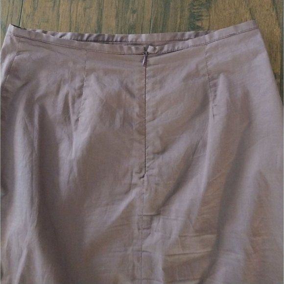 ZARA Woman Dusty Purple A Line Cotton Skirt Sz 6 - Picture 2 of 10